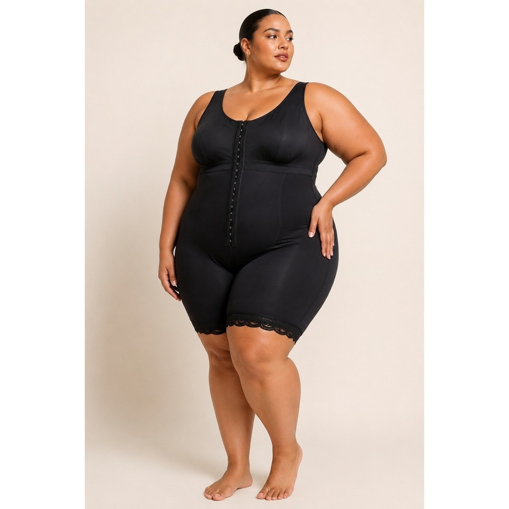 NWT SHAPELLX BOOT-YEAH AirSlim Extreme Compression Bodysuit 6XL Black Shapwear